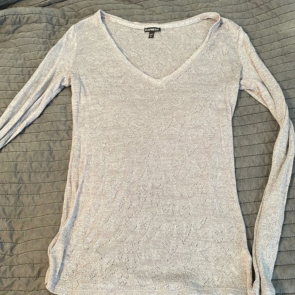 Silver sparkling top